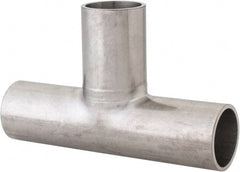 VNE - 1", Unpolished Style, Sanitary Stainless Steel Pipe Tee - Butt Weld x Butt Weld x Butt Weld Connection, Grade 316L - Exact Tooling