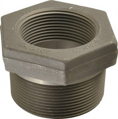 Made in USA - Size 3 x 2-1/2", Class 3,000, Forged Carbon Steel Black Pipe Hex Bushing - 3,000 psi, Threaded End Connection - Exact Tooling