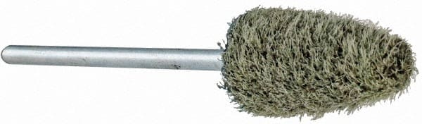 Grier Abrasives - 3/8" Head Diam x 3/4" Thickness, B52, Pointed End, Aluminum Oxide Mounted Point - Green-Gray, Medium Grade, 23,000 RPM - Exact Tooling