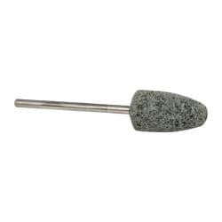 Grier Abrasives - 3/8" Head Diam x 3/4" Thickness, B52, Pointed End, Silicon Carbide Mounted Point - Green-Gray, Fine Grade, 23,000 RPM - Exact Tooling