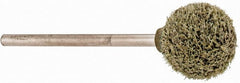 Grier Abrasives - 1/2" Head Diam x 1/2" Thickness, B121, Ball End, Aluminum Oxide Mounted Point - Green-Gray, Medium Grade, 25,000 RPM - Exact Tooling