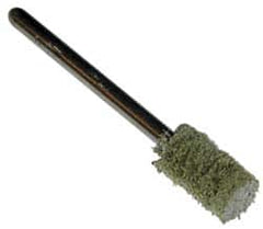 Grier Abrasives - 3/8" Head Diam x 1/2" Thickness, W176, Cylinder End, Aluminum Oxide Mounted Point - Green-Gray, Coarse Grade, 45,370 RPM - Exact Tooling