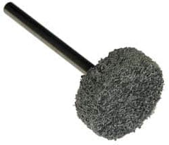 Grier Abrasives - 1" Head Diam x 3/4" Thickness, W219, Cylinder End, Aluminum Oxide Mounted Point - Green-Gray, Fine Grade, 35,100 RPM - Exact Tooling