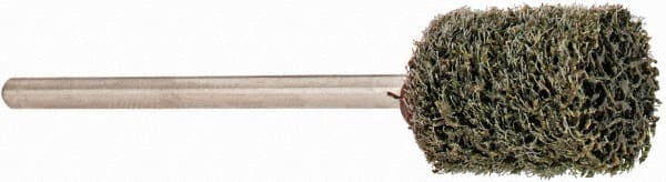 Grier Abrasives - 3/8" Head Diam x 1/2" Thickness, W176, Cylinder End, Silicon Carbide Mounted Point - Green-Gray, Fine Grade, 33,750 RPM - Exact Tooling