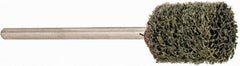 Grier Abrasives - 3/8" Head Diam x 1/2" Thickness, W176, Cylinder End, Silicon Carbide Mounted Point - Green-Gray, Fine Grade, 33,750 RPM - Exact Tooling