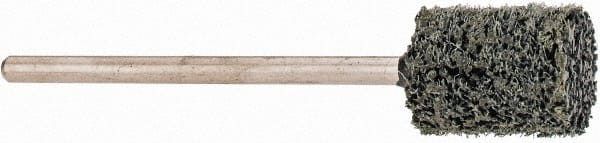 Grier Abrasives - 3/8" Head Diam x 1/2" Thickness, W176, Cylinder End, Silicon Carbide Mounted Point - Green-Gray, Fine Grade, 33,750 RPM - Exact Tooling