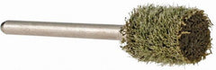 Grier Abrasives - 3/8" Head Diam x 1/2" Thickness, W176, Cylinder End, Aluminum Oxide Mounted Point - Green-Gray, Fine Grade, 45,370 RPM - Exact Tooling