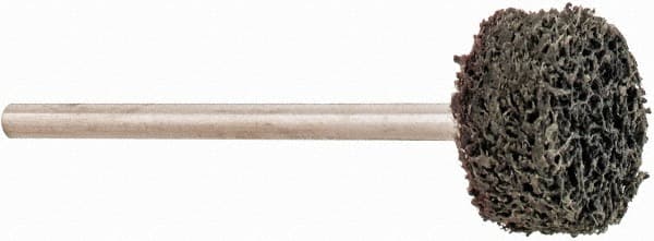Grier Abrasives - 1/2" Head Diam x 1/4" Thickness, W183, Cylinder End, Silicon Carbide Mounted Point - Green-Gray, Fine Grade, 40,000 RPM - Exact Tooling
