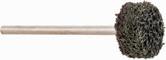 Grier Abrasives - 1/2" Head Diam x 1/4" Thickness, W183, Cylinder End, Silicon Carbide Mounted Point - Green-Gray, Fine Grade, 40,000 RPM - Exact Tooling