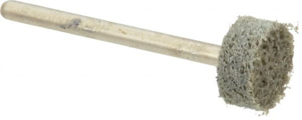 Grier Abrasives - 1/2" Head Diam x 1/4" Thickness, W183, Cylinder End, Aluminum Oxide Mounted Point - Green-Gray, Fine Grade, 51,750 RPM - Exact Tooling