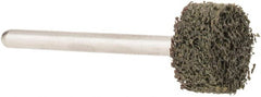 Grier Abrasives - 1/2" Head Diam x 1/4" Thickness, W183, Cylinder End, Silicon Carbide Mounted Point - Green-Gray, Fine Grade, 51,750 RPM - Exact Tooling