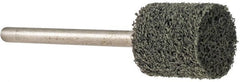 Grier Abrasives - 1/2" Head Diam x 1/2" Thickness, W185, Cylinder End, Silicon Carbide Mounted Point - Green-Gray, Fine Grade, 34,500 RPM - Exact Tooling