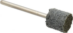 Grier Abrasives - 1/2" Head Diam x 1/2" Thickness, W185, Cylinder End, Silicon Carbide Mounted Point - Green-Gray, Fine Grade, 34,500 RPM - Exact Tooling