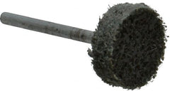 Grier Abrasives - 3/4" Head Diam x 1/4" Thickness, W201, Cylinder End, Aluminum Oxide Mounted Point - Green-Gray, Coarse Grade, 38,250 RPM - Exact Tooling