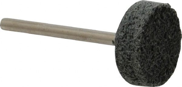 Grier Abrasives - 3/4" Head Diam x 1/4" Thickness, W201, Cylinder End, Silicon Carbide Mounted Point - Green-Gray, Fine Grade, 38,250 RPM - Exact Tooling