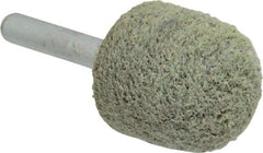 Standard Abrasives - 1" Head Diam x 1" Thickness, A21, Ball Nose End, Aluminum Oxide Mounted Point - Blue, 34,500 RPM - Exact Tooling