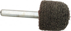 Grier Abrasives - 1" Head Diam x 1" Thickness, A21, Ball Nose End, Silicon Carbide Mounted Point - Green-Gray, Fine Grade, 34,500 RPM - Exact Tooling