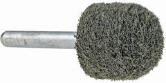 Grier Abrasives - 1" Head Diam x 1" Thickness, A21, Ball Nose End, Silicon Carbide Mounted Point - Green-Gray, Fine Grade, 34,500 RPM - Exact Tooling