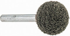 Grier Abrasives - 1" Head Diam x 1" Thickness, A25, Ball End, Silicon Carbide Mounted Point - Green-Gray, Fine Grade, 35,620 RPM - Exact Tooling