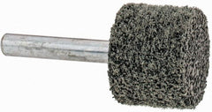 Grier Abrasives - 1" Head Diam x 3/4" Thickness, W219, Cylinder End, Silicon Carbide Mounted Point - Green-Gray, Fine Grade, 35,100 RPM - Exact Tooling