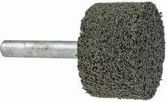 Grier Abrasives - 1-1/4" Head Diam x 3/4" Thickness, W228, Cylinder End, Silicon Carbide Mounted Point - Green-Gray, Fine Grade, 30,520 RPM - Exact Tooling
