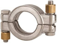 VNE - 1-1/2", Clamp Style, Sanitary Stainless Steel Pipe High Pressure Clamp - Grade 304 - Exact Tooling
