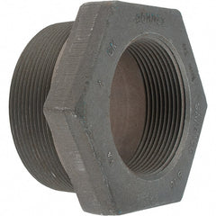 Made in USA - Size 4 x 3", Class 3,000, Forged Carbon Steel Black Pipe Hex Bushing - 3,000 psi, Threaded End Connection - Exact Tooling