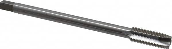 Interstate - 1/2-20 UNF 3 Flute H3 Bright Finish High Speed Steel Spiral Point Extension Tap - Plug Chamfer, 6" OAL, 3B Class of Fit - Exact Tooling