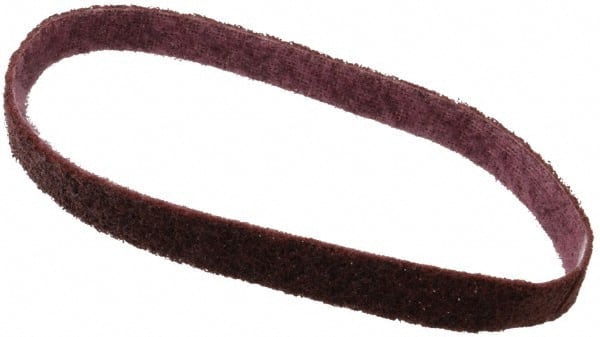 3M - 3/4" Wide x 20-1/2" OAL, Aluminum Oxide Abrasive Belt - Aluminum Oxide, Medium, Nonwoven, Series SC-BS - Exact Tooling