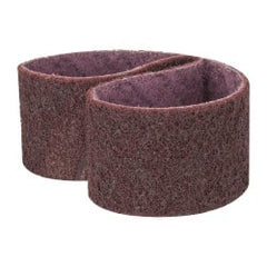 3M - 2" Wide x 18-15/16" OAL, Aluminum Oxide Abrasive Belt - Aluminum Oxide, Medium, Nonwoven, Series SC-BL - Exact Tooling