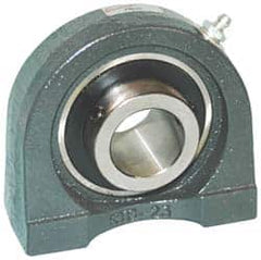 Browning - 1-7/16" ID, 4-1/4" OAL x 3-3/4" OAH Tapped Base - 3,493 Lb Static Cap, 5,782 Lb Dyn Cap, 3-1/4" Btw Mnt Hole Ctrs, 1-7/8" Base-to-Ctr Ht, Cast Iron - Exact Tooling