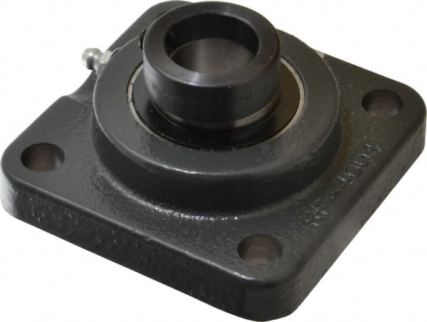 Browning - 1" ID, 3-3/4" OAL x 3-3/4" OAH 4-Bolt Flange - 1,651 Lb Static Cap, 2,801 Lb Dyn Cap, 2-3/4" Btw Mnt Hole Ctrs, Cast Iron - Exact Tooling