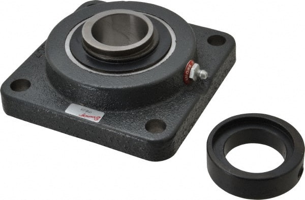 Browning - 1-1/2" ID, 5-1/8" OAL x 5-1/8" OAH 4-Bolt Flange - 4,467 Lb Static Cap, 7,340 Lb Dyn Cap, 4" Btw Mnt Hole Ctrs, Cast Iron - Exact Tooling