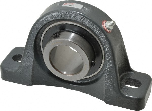 Browning - 1-11/16" ID, 7-15/16" OAL x 4-5/8" OAH Pillow Block - 5,216 Lb Static Cap, 7,889 Lb Dyn Cap, 6-1/8" Btw Mnt Hole Ctrs, 2-5/16" Base-to-Ctr Ht, Cast Iron - Exact Tooling