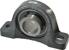 Browning - 1-11/16" ID, 7-15/16" OAL x 4-5/8" OAH Pillow Block - 5,216 Lb Static Cap, 7,889 Lb Dyn Cap, 6-1/8" Btw Mnt Hole Ctrs, 2-5/16" Base-to-Ctr Ht, Cast Iron - Exact Tooling