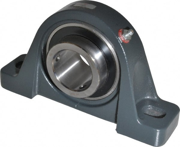 Browning - 1-15/16" ID, 8-13/16" OAL x 4-31/32" OAH Pillow Block - 5,216 Lb Static Cap, 7,889 Lb Dyn Cap, 6-15/16" Btw Mnt Hole Ctrs, 2-1/2" Base-to-Ctr Ht, Cast Iron - Exact Tooling