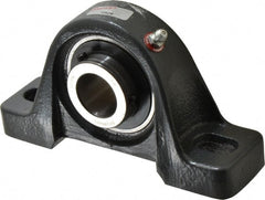 Browning - 1" ID, 6-3/16" OAL x 3-11/32" OAH Pillow Block - 2,567 Lb Static Cap, 4,381 Lb Dyn Cap, 4-5/8" Btw Mnt Hole Ctrs, 1-3/4" Base-to-Ctr Ht, Cast Iron - Exact Tooling