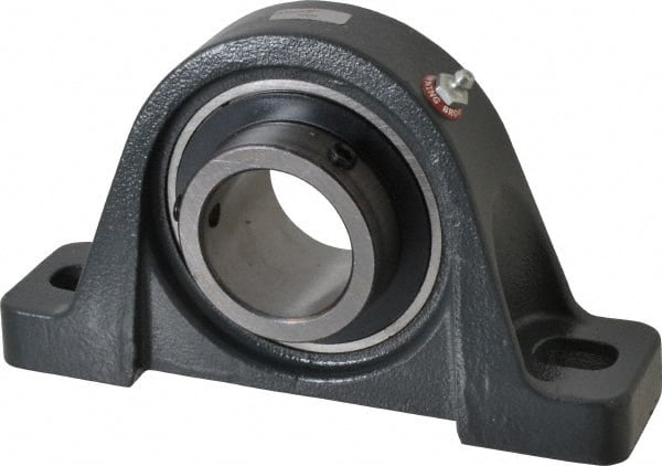 Browning - 2" ID, 8-13/16" OAL x 4-31/32" OAH Pillow Block - 6,601 Lb Static Cap, 9,752 Lb Dyn Cap, 6-15/16" Btw Mnt Hole Ctrs, 2-1/2" Base-to-Ctr Ht, Cast Iron - Exact Tooling