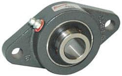 Browning - 2" ID, 8-1/2" OAL x 5-1/4" OAH 2-Bolt Flange - 6,601 Lb Static Cap, 9,752 Lb Dyn Cap, 7-1/4" Btw Mnt Hole Ctrs, Cast Iron - Exact Tooling