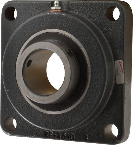 Browning - 2" ID, 6-3/8" OAL x 6-3/8" OAH 4-Bolt Flange - 6,601 Lb Static Cap, 9,752 Lb Dyn Cap, 5-1/8" Btw Mnt Hole Ctrs, Cast Iron - Exact Tooling