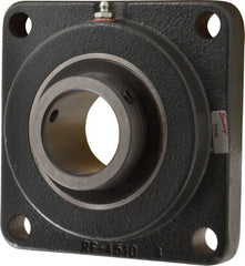 Browning - 2" ID, 6-3/8" OAL x 6-3/8" OAH 4-Bolt Flange - 6,601 Lb Static Cap, 9,752 Lb Dyn Cap, 5-1/8" Btw Mnt Hole Ctrs, Cast Iron - Exact Tooling