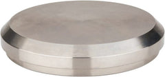 VNE - 4", Bevel Seat Style, Sanitary Stainless Steel Pipe End Cap - Plain End Cap Connection, Grade 316/316L - Exact Tooling