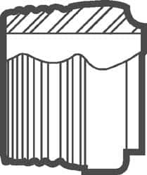 VNE - 1", Weld Style, Sanitary Stainless Steel Pipe Adapter - MNPT x Butt Weld Connection, Grade 304 - Exact Tooling