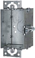 Cooper Crouse-Hinds - 1 Gang, (3) 1/2" Knockouts, Steel Rectangle Switch Box - 3" Overall Height x 2" Overall Width x 2" Overall Depth - Exact Tooling