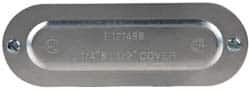Cooper Crouse-Hinds - 1-1/4" & 1-1/2" Trade, Aluminum Conduit Body Cover Plate - Use with Series 5 Conduit Outlet Bodies - Exact Tooling