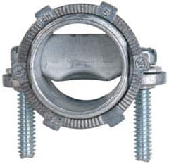 Cooper Crouse-Hinds - 3/4" Trade, Die Cast Zinc Squeeze Clamp Straight FMC Conduit Connector - Noninsulated - Exact Tooling