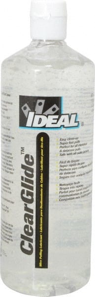 Ideal - 1 Quart Squeeze Bottle, Clear Wire Pulling Lubricant Gel - 30 to 180°F, RoHS Compliant, UL Listed - Exact Tooling