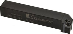 Kennametal - SCLC, Left Hand Cut, 5° Lead Angle, 3/4" Shank Height x 3/4" Shank Width, Neutral Rake Indexable Turning Toolholder - 4-1/2" OAL, CC..32.5. Insert Compatibility, Series Screw-On - Exact Tooling