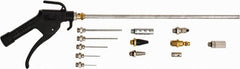 Value Collection - 14 Piece Plastic Air Gun Kit - 1/4 NPT Inlet, 150 Max psi - Exact Tooling