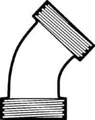 VNE - 1-1/2" Bevel Seat Style Sanitary Stainless Steel Pipe 45° Elbow - Exact Tooling